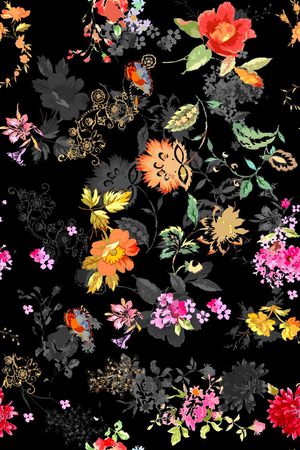 花卉印花华亿平台图片