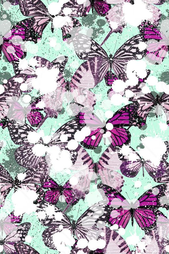 清新动物蝴蝶印花华亿平台图片