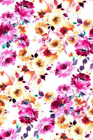 抽象花卉印花华亿平台图片