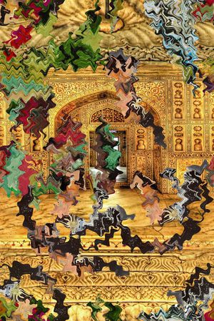 扭曲印花华亿平台图片