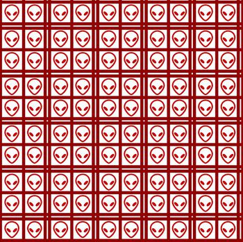 438737-创意卡通外星人格子华亿平台