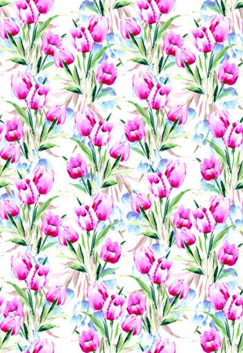 438753-时尚手绘水彩大花朵数码印花2