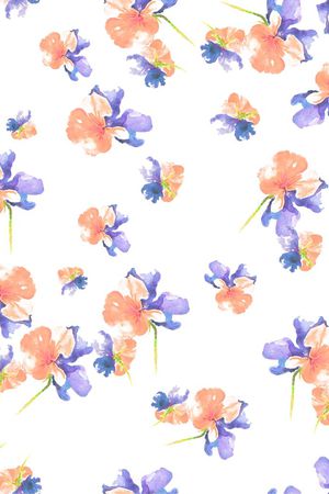 橙紫花印花华亿平台图片