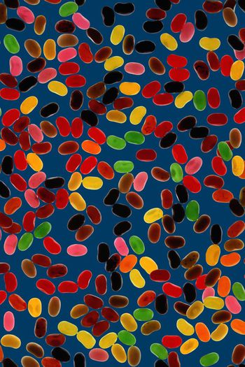 438836-五彩小波点  五彩豆  不规则波点