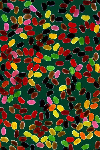 438837-五彩小波点  五彩豆  不规则波点