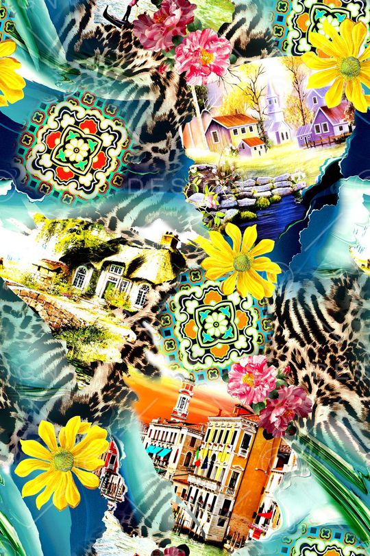 抽象印花华亿平台图片