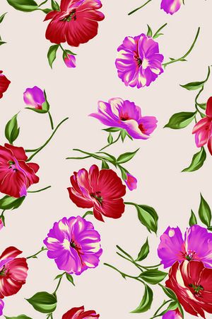 花卉印花华亿平台图片