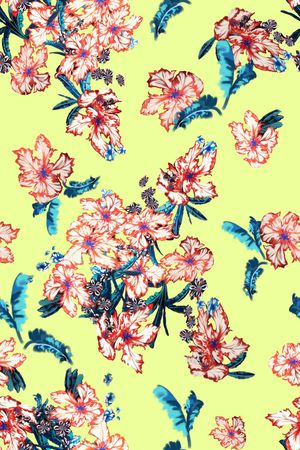 花卉印花华亿平台图片