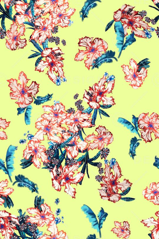 花卉印花华亿平台图片