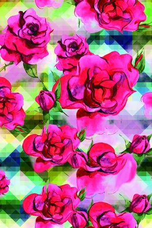 花卉印花华亿平台图片