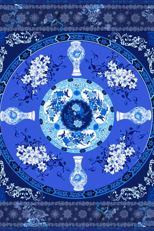 青花印花华亿平台图片