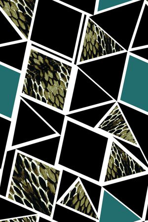 几何印花华亿平台图片