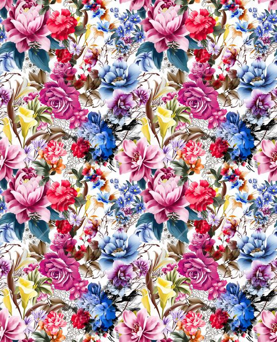 花卉印花华亿平台图片