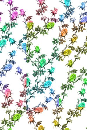 L.D~花卉印花华亿平台图片