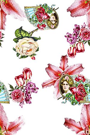 花卉印花华亿平台图片