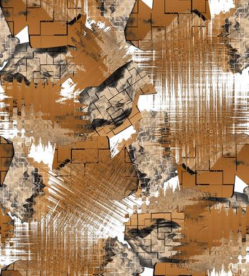 439320-流行时尚大牌男装雪山拼贴数码印花