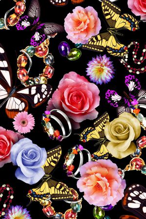 大气黑底印花华亿平台图片