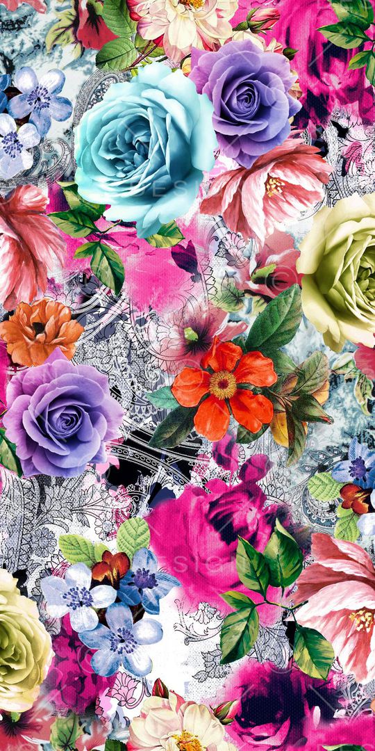 手绘时尚印花华亿平台图片