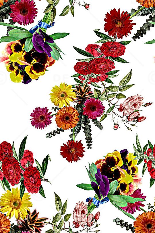 花卉印花华亿平台图片