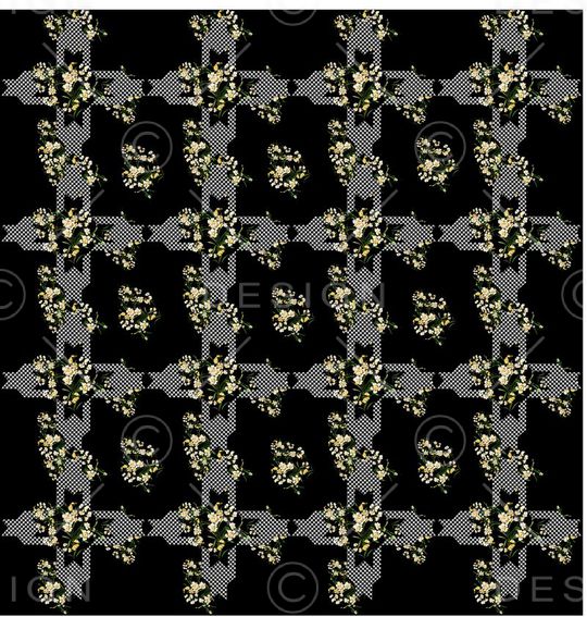 千鸟格水仙清晰风大牌走秀印花华亿平台图片