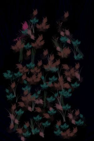 妮可米勒大牌走秀千根羽黑暗森林色调印花华亿平台图片