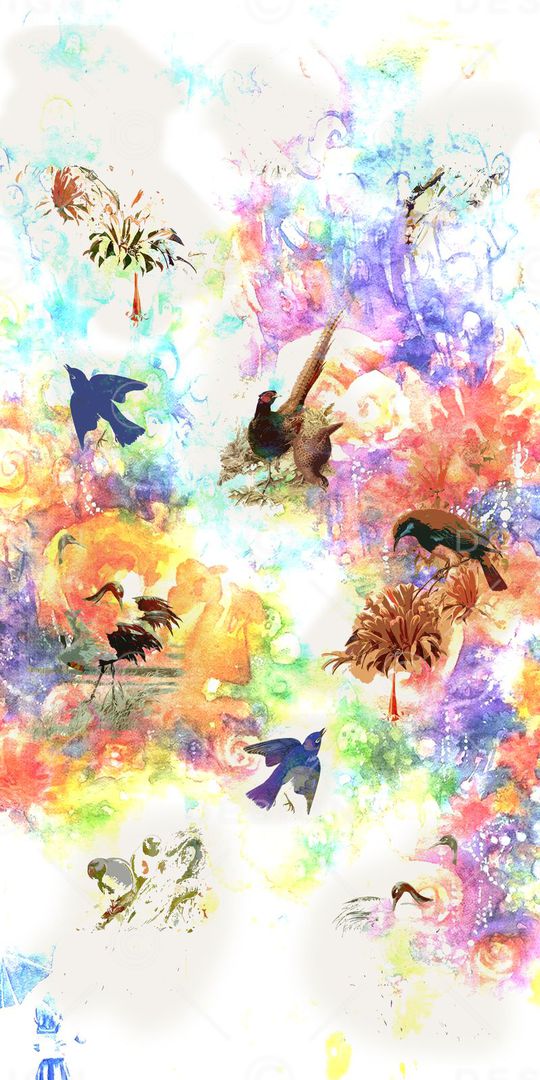 手绘印花华亿平台图片