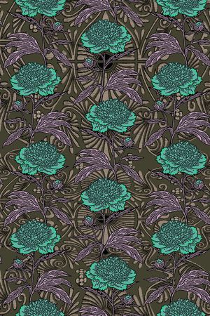 复古印花华亿平台图片