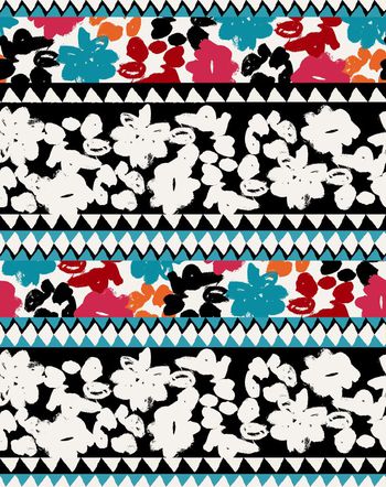 439453-几何 抽象花卉