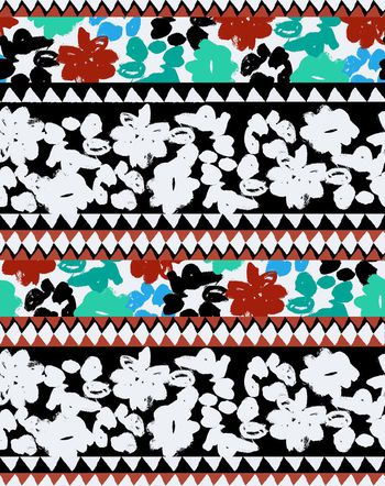 439454-几何 抽象花卉