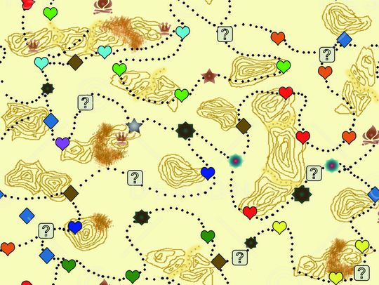 趣味地图印花华亿平台图片