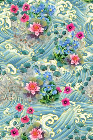 中国风印花华亿平台图片