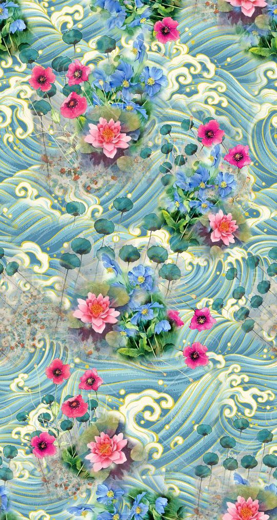 中国风印花华亿平台图片