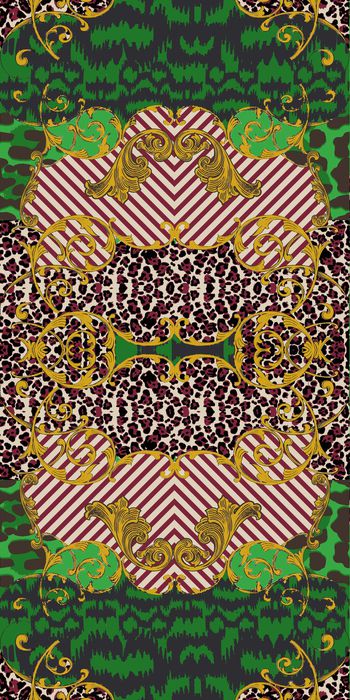 439474-欧式花纹 豹纹 线条组合