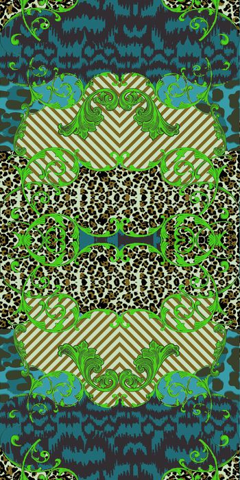 439477-欧式花纹 豹纹 线条组合