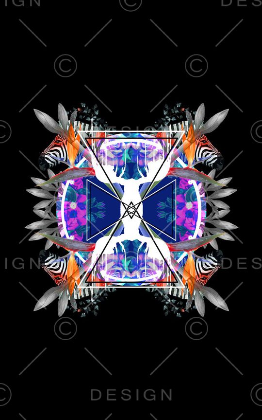 斑马头印花华亿平台图片