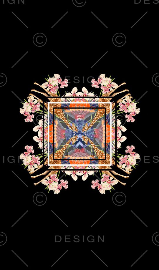 长颈鹿印花华亿平台图片