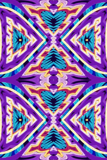 抽象 数码 立体 民族印花华亿平台图片