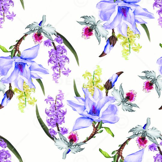 花卉印花华亿平台图片