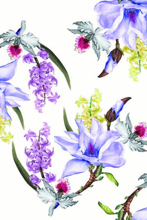 花卉印花华亿平台图片