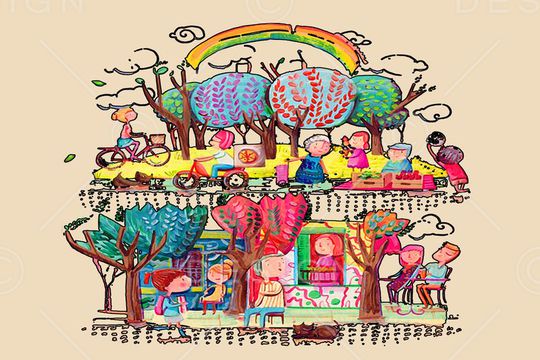 手绘印花华亿平台图片