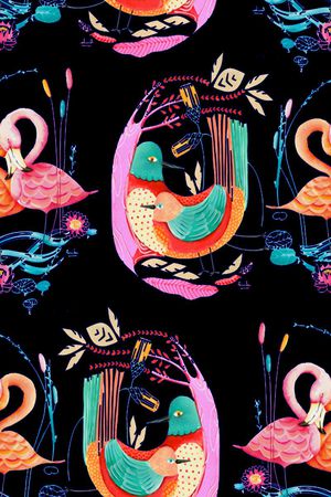 手绘印花华亿平台图片