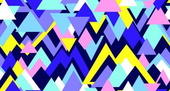 439525-彩色三角幾何花