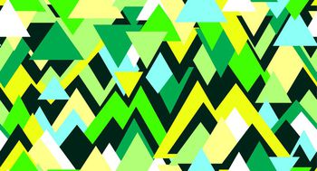 439526-彩色三角幾何花