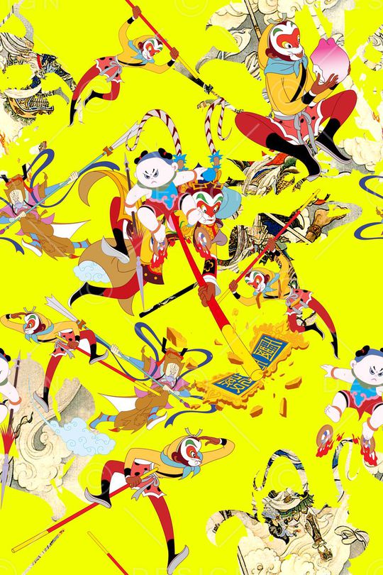 动漫人物印花华亿平台图片