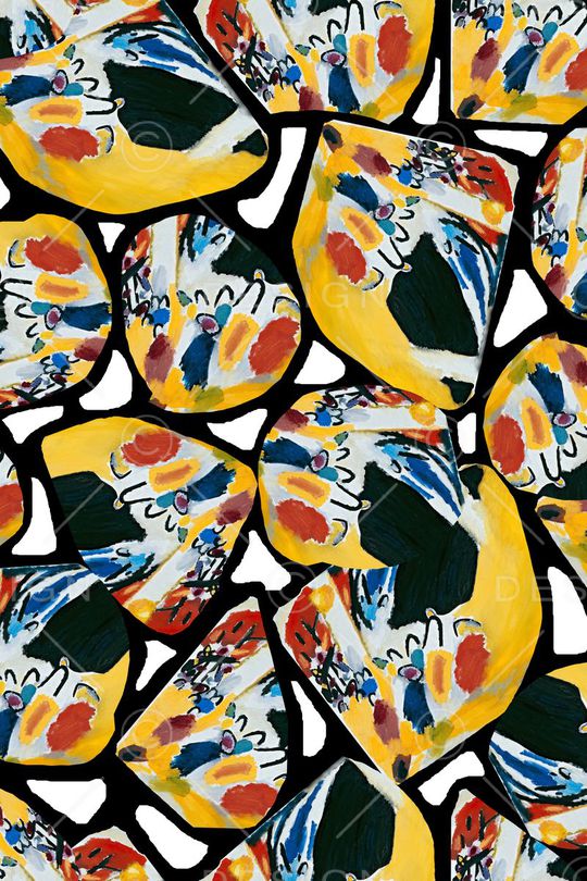 抽象图案印花华亿平台图片