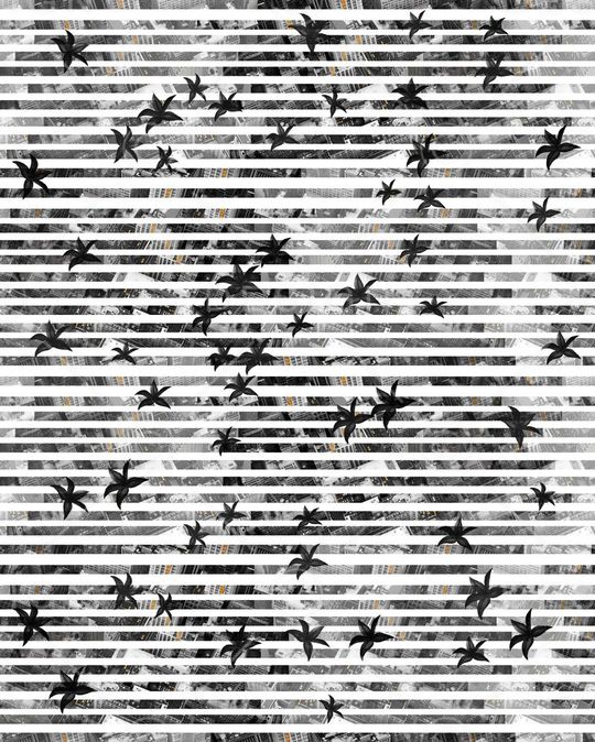 百合笔触印花华亿平台图片