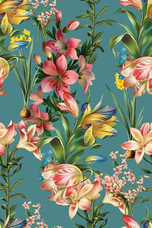 花卉印花华亿平台图片