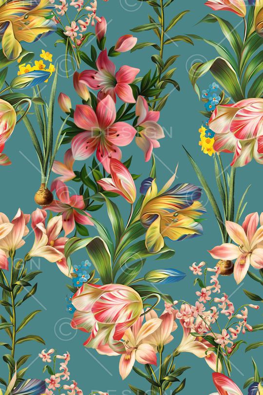 花卉印花华亿平台图片