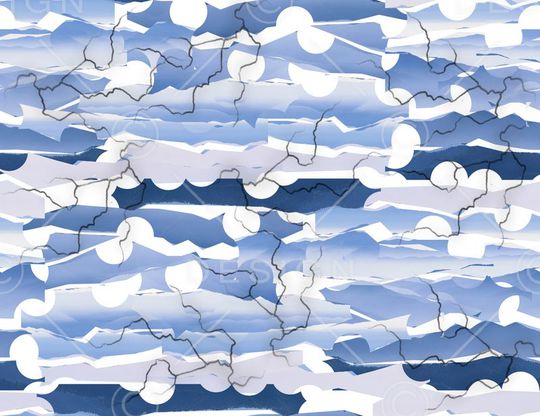 抽象波点印花华亿平台图片