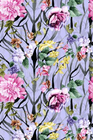 紫色风情印花华亿平台图片